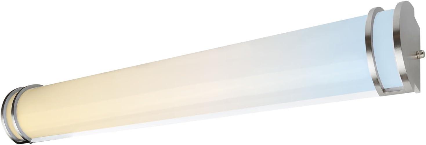 48-Inch Brushed Nickel LED Vanity Light with Opal Lens