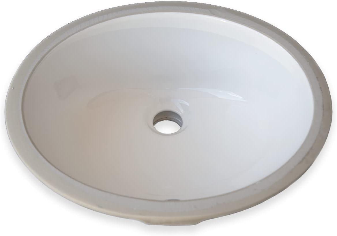 Wells Sinkware Rhythm Series 14'' Ceramic Oval Bathroom Sink with Overflow