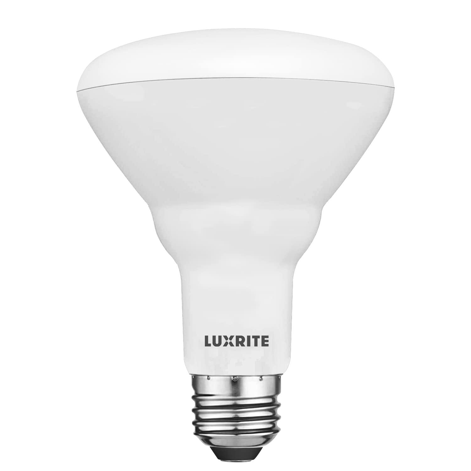 Luxrite BR30 LED Flood Light Bulb, 9W=65W, 4000K Cool White, 650 Lumens, Dimmable, UL Listed, E26 Base 1-Pack