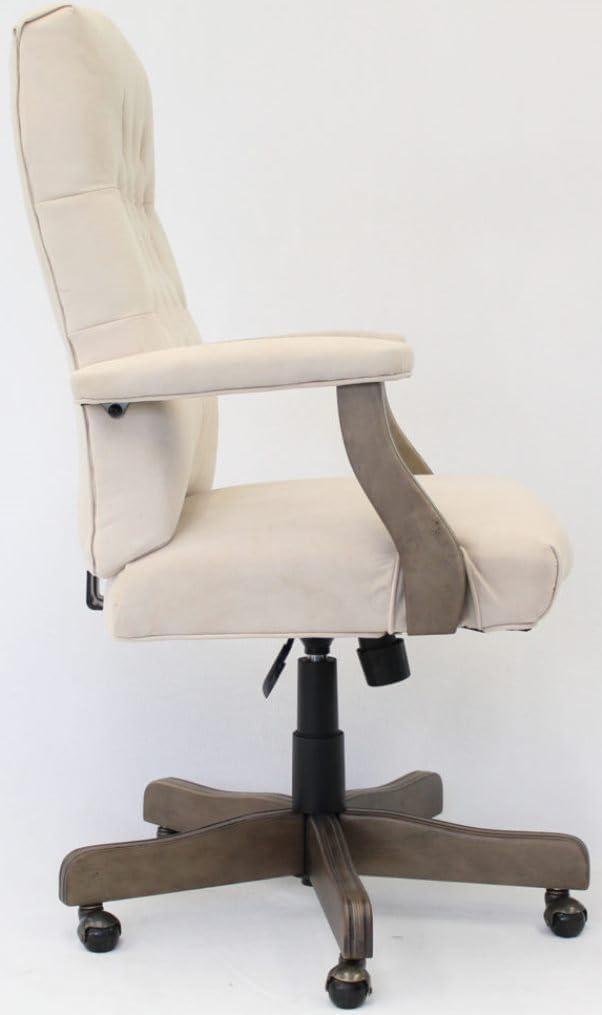 Traditional Executive Chair Beige: Swivel, Adjustable, Tufted - Boss Office Products