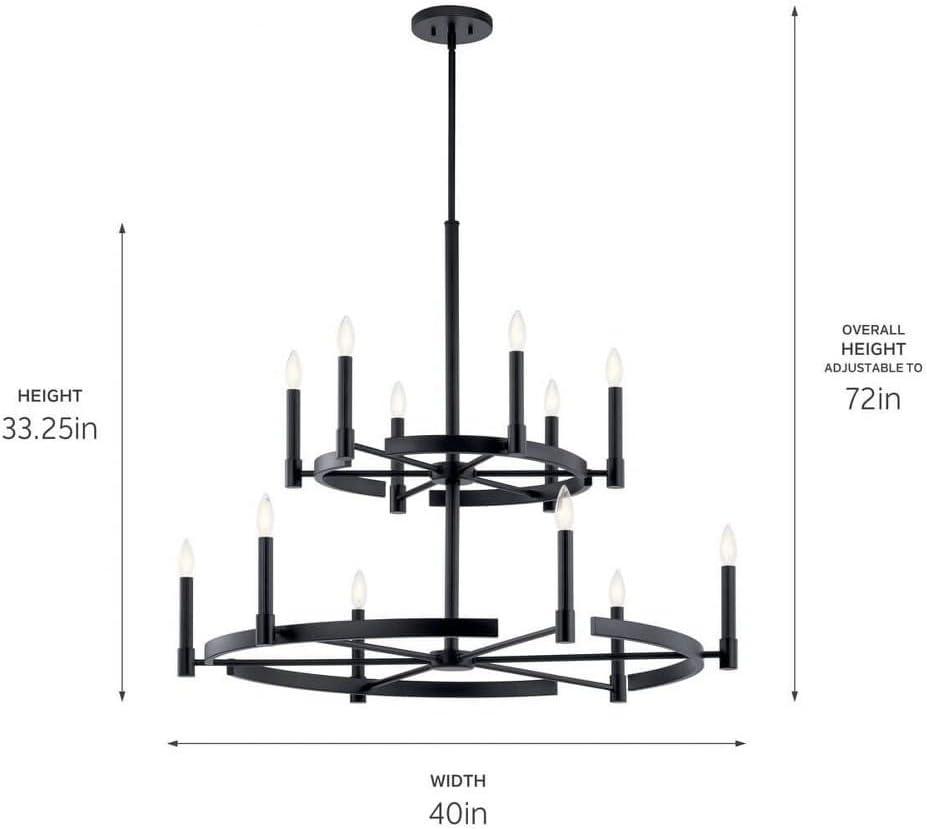 Tolani Polished Nickel 12-Light Elegance Chandelier