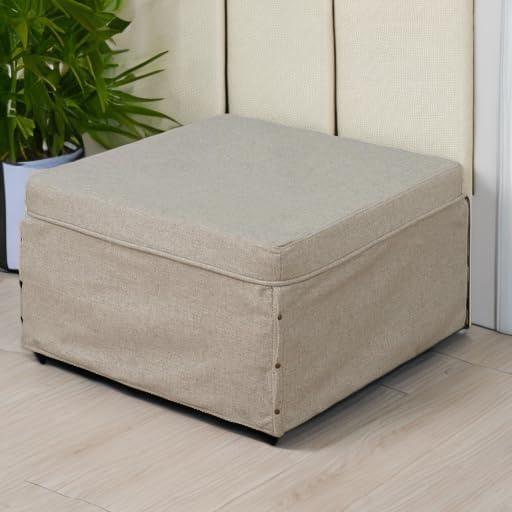 Convenience Concepts Designs4Comfort Folding Bed Ottoman, Soft Beige Fabric