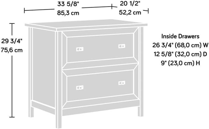Sauder Cottage Road 2 Drawer Lateral File Cabinet White