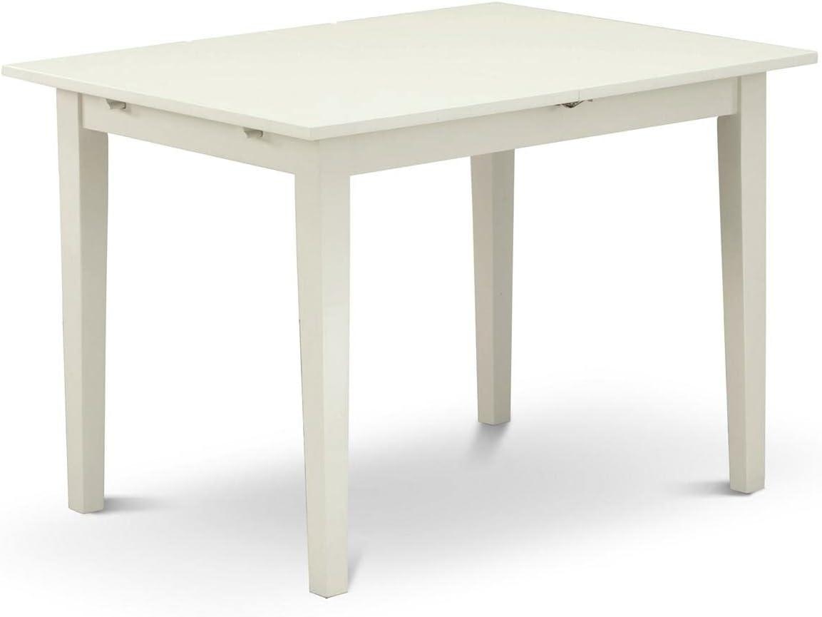 Linen White Extendable Wood Dining Table