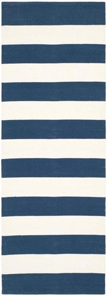 Montauk MTK712 Hand Woven Indoor Area Rug - Navy/Ivory - 6'x6' - Safavieh