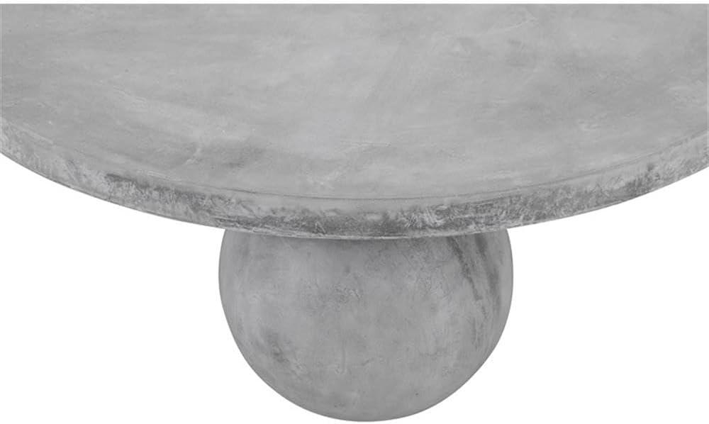 Dani Round Coffee Table Medium In Light Grey Concrete