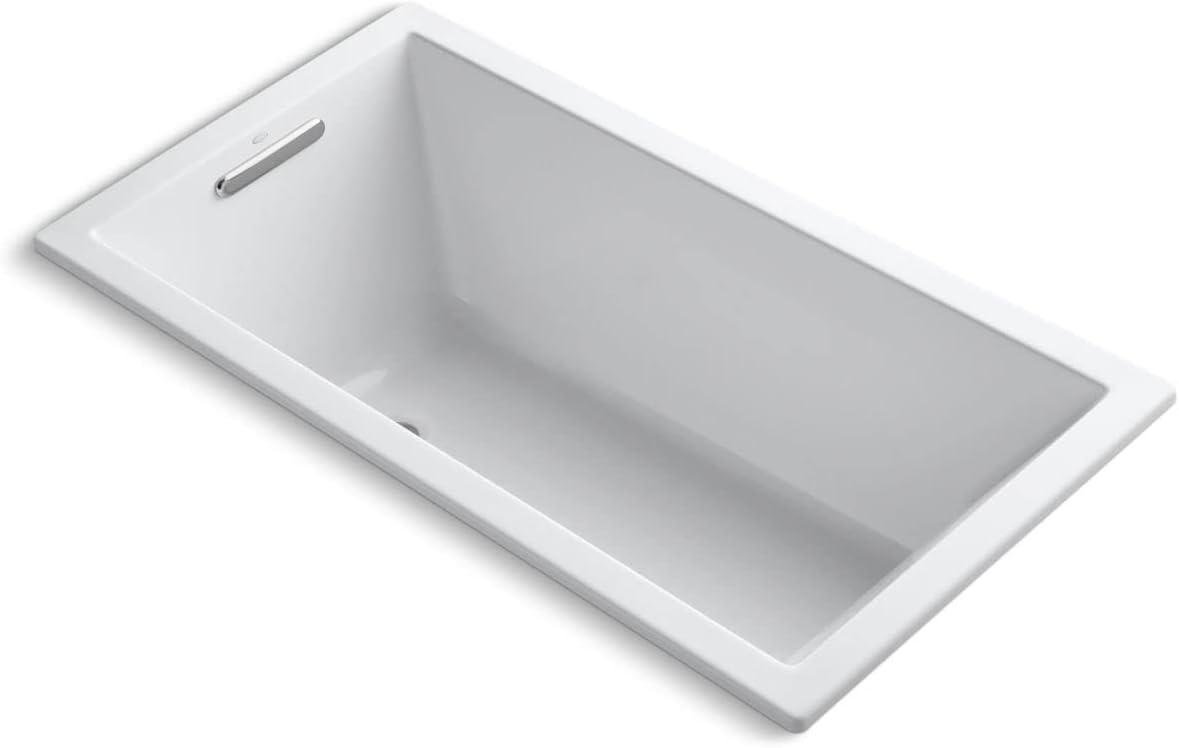 White Acrylic 60" x 32" Drop-In Soaking Bathtub