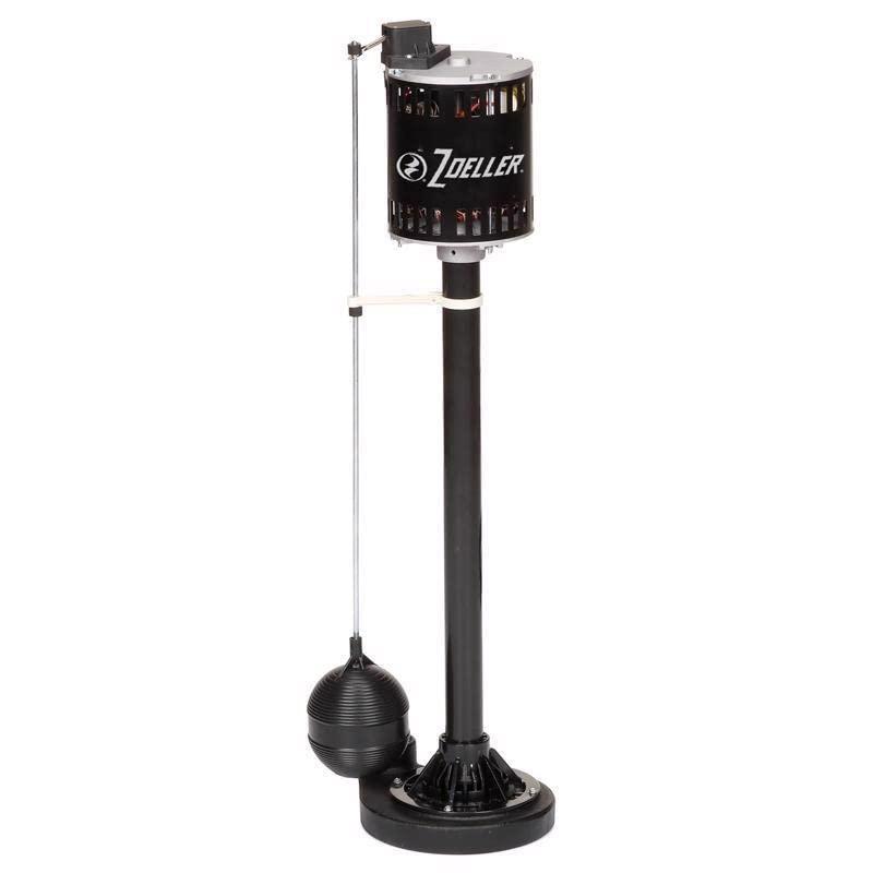 Rugged 1/2 HP Cast Iron Pedestal Sump Pump with Vertical Float Switch