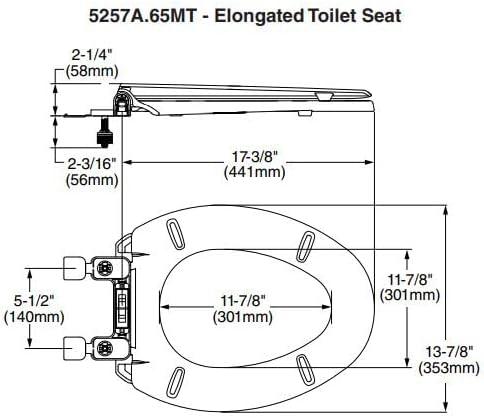 White Polypropylene Slow-Close Elongated Toilet Seat