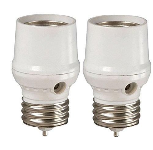 White Frosted CFL Dusk-to-Dawn Light Control Adapter Set