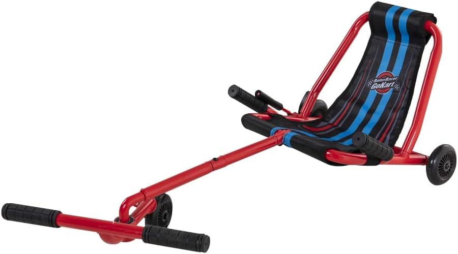 Roller Racer Red Go Kart, - Swing Side-to-Side for Amazing Ride, Powered by Zig-Zag Motion