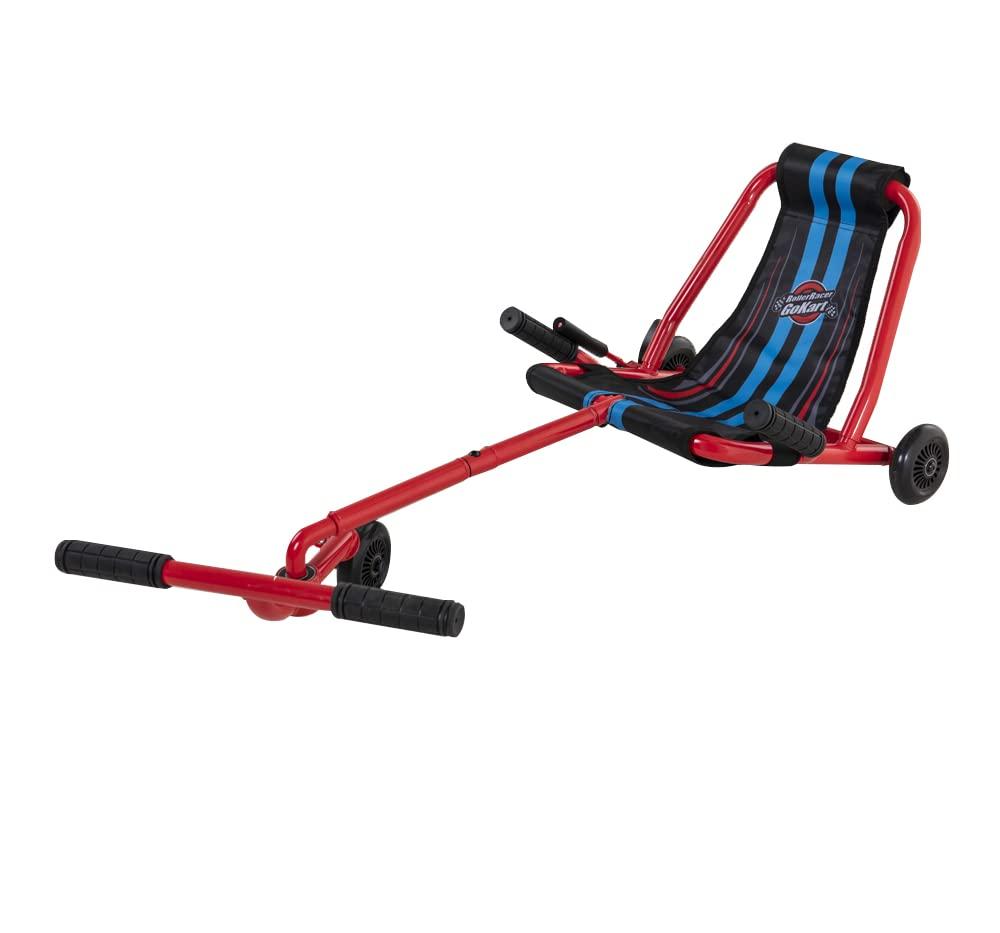 Roller Racer Red Go Kart, - Swing Side-to-Side for Amazing Ride, Powered by Zig-Zag Motion