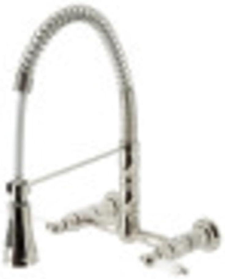 Kingston Brass Heritage Double-Handle 2-Hole Wall-Mount Pre-Rinse Bridge Kitchen Faucet & Reviews | Wayfair
