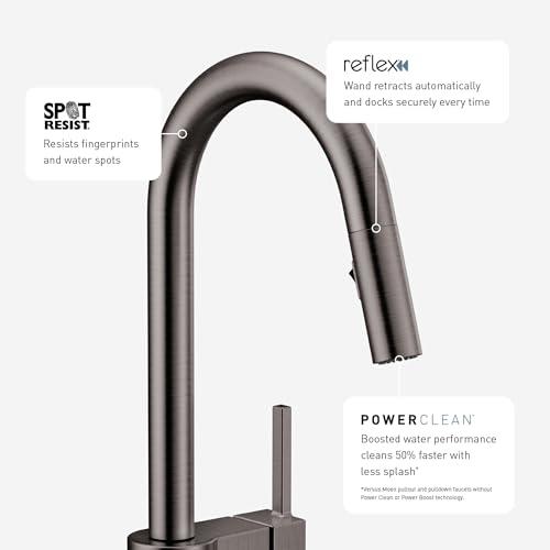 Modern Stainless Steel Pull-Down Kitchen Faucet with MotionSense Wave