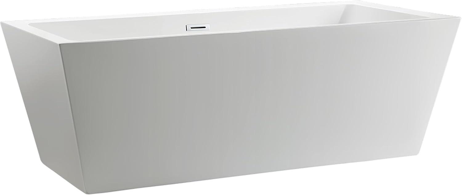 Elena 59" x 30" Freestanding Soaking Acrylic Bathtub