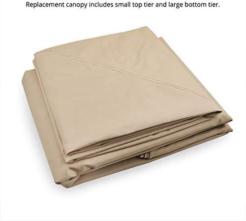 Beige Whisper Polyester Replacement Canopy for 10' x 12' Oakmont Gazebo