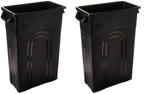 United Solutions United Solutions Highboy Waste Container, 23 Gal, 2 Pack, Space Saving