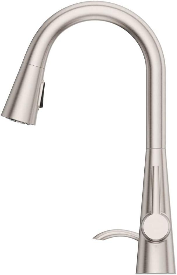Pfister Barulli 1-Handle Pull-Down Matte Black Kitchen Faucet with Soap Dispenser