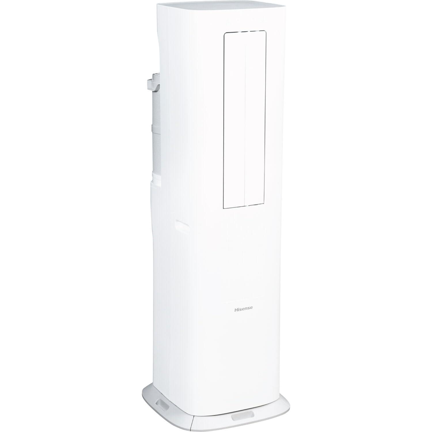 HiSense Hisense 8,000 BTU Smart Portable Air Conditioner with Wi-fi Controls, Dehumidifier and Remote, AC for Apartment, Bedroom, Medium Rooms up to 350 Square Feet in White