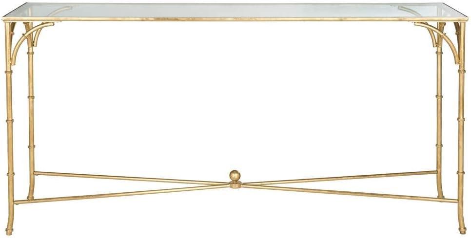 Maurice Console Table - Gold/Glass - Safavieh