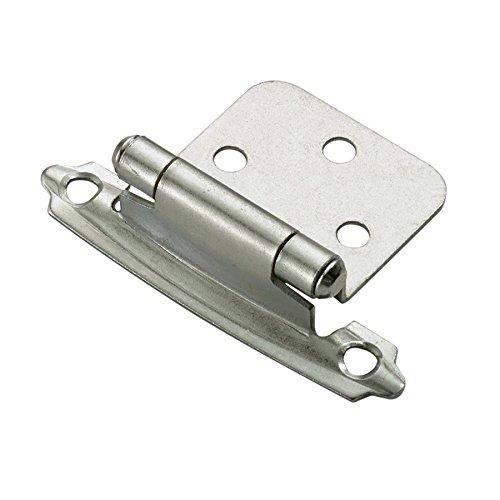 RELIABILT 200-Degree Adjustable Overlay Overlay Surface Self-Closing Satin nickel Cabinet Hinge , 5 Pairs ( 10 -Pieces)