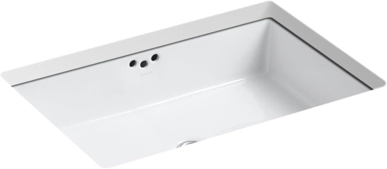 Kathryn® Vitreous China Rectangular Undermount Bathroom Sink and Overflow