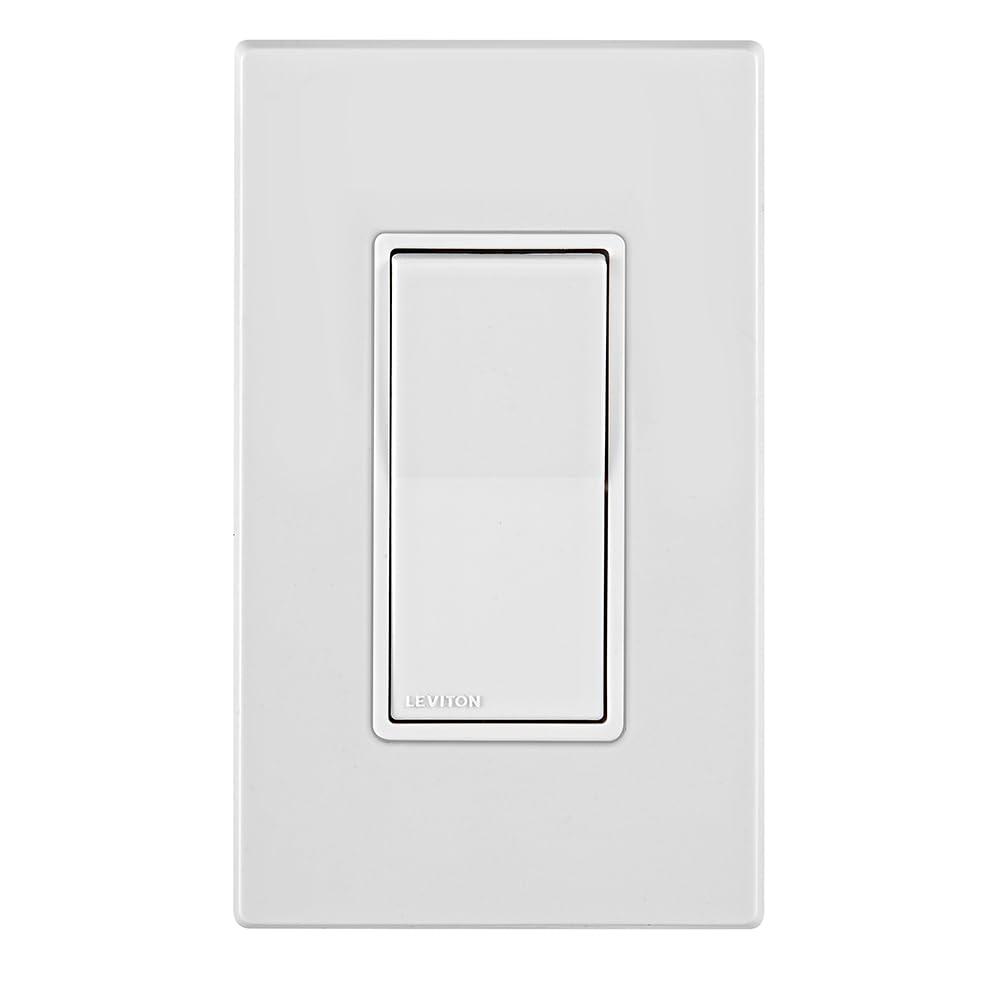 Leviton Decora Edge 15 Amp Single Pole Rocker Switch, White E5601