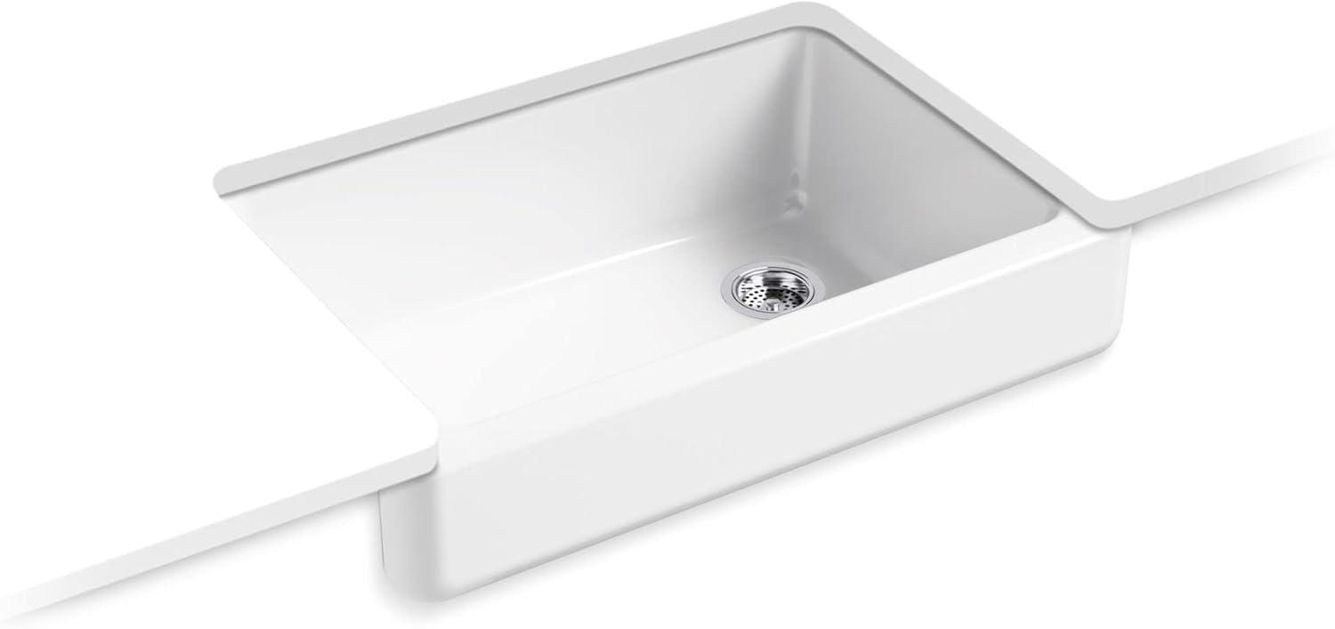 Whitehaven® Self-Trimming 32-1/2" L x 21-9/16" W x 9-5/8" Under-Mount Single-Bowl Sink with Short Apron