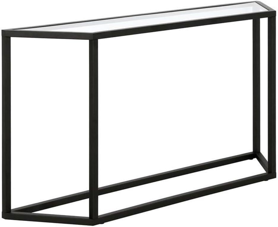 Evelyn&Zoe Levi 55" Wide Trapezoid Console Table, Blackened Bronze