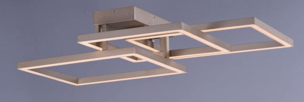 Modern Black Aluminum and Steel LED Flush Mount Ceiling Light