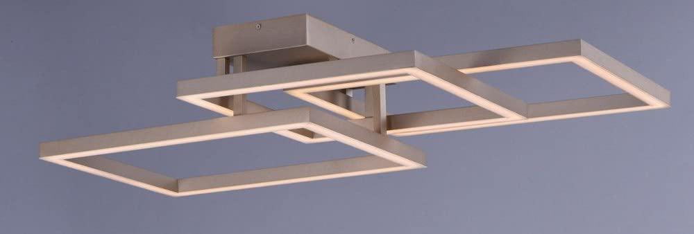 Modern Black Aluminum and Steel LED Flush Mount Ceiling Light