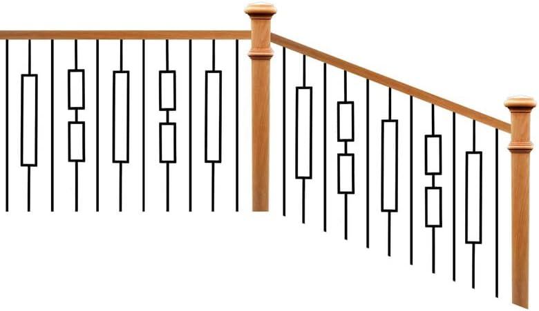 Wrought Iron Railings - Set Of 10 Deck Railings - 1/2 Inch Hollow Iron Lintel