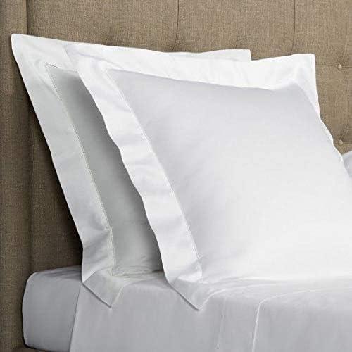 White Egyptian Cotton Euro Pillow Shams Set of 2