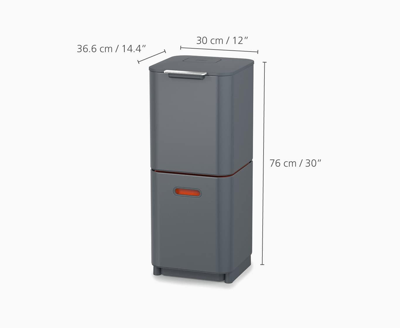 Joseph Joseph Totem Waste & Recycling Dual Kitchen Trash Can