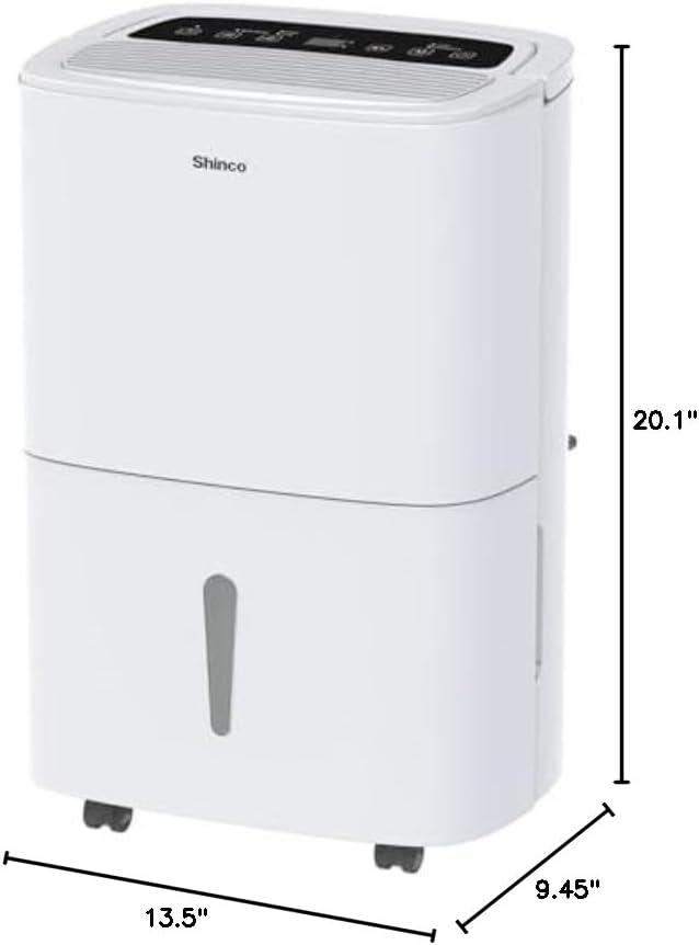 Shinco 6000 Sq. Ft. White Energy Star Dehumidifier with Touch Control