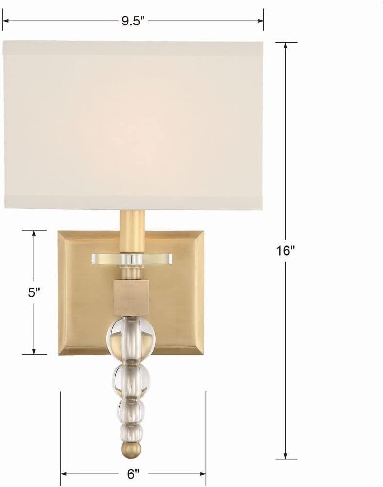 CLO-8892-BN-Crystorama Lighting-Clover - One Light Wall Sconce-Brushed Nickel Finish