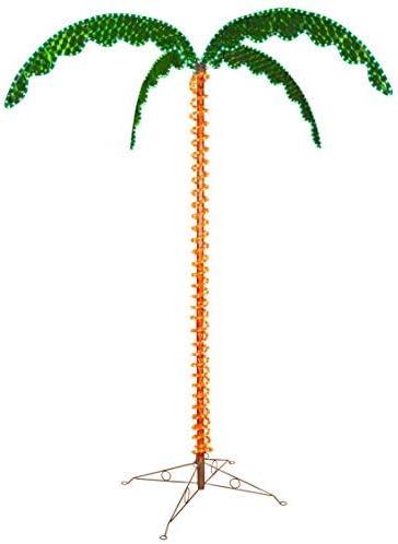 Wintergreen Lighting Holographic Lighted Palm Tree, LED, Artificial Tree, Rope Light, 7ft, Indoor/Covered Outdoor Use