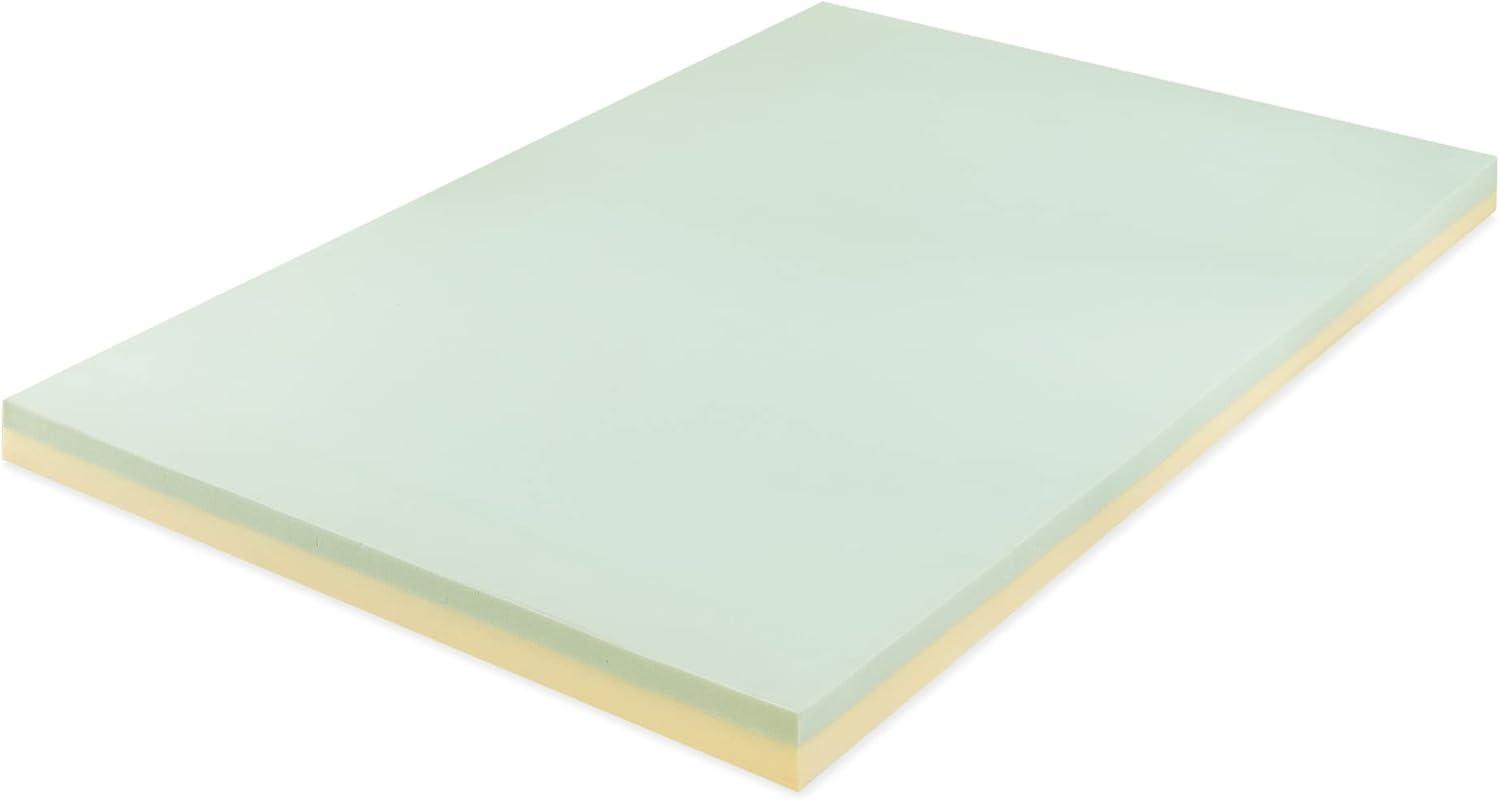 3” Green Tea Memory Foam Mattress Topper, Twin, by Zinus