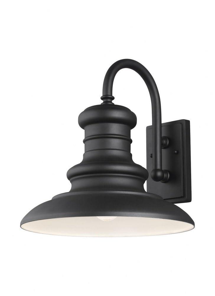 Generation Lighting Redding Station 1 -Light 15.63-in H Black Hardwired Outdoor Wall Light
