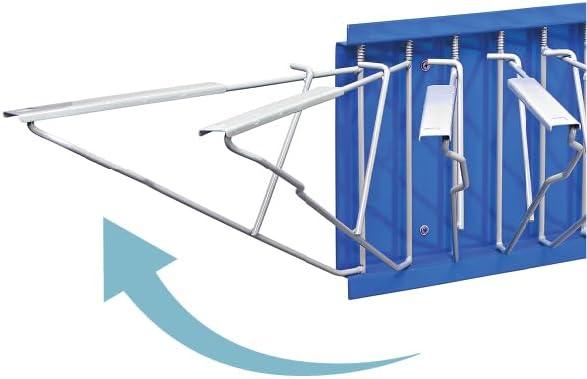 Black Steel Wall-Mounted Blueprint Rack with Pivot Brackets