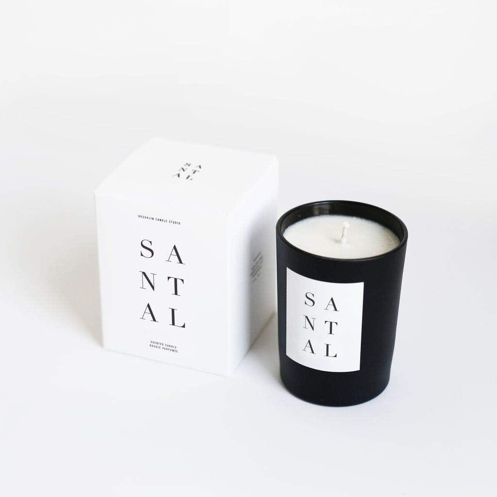 Santal Noir Scented Soy Candle in Black