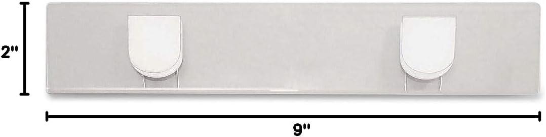 Clear Acrylic Panel-Mounted Sign Holder with Clips, 9 x 2 Inch