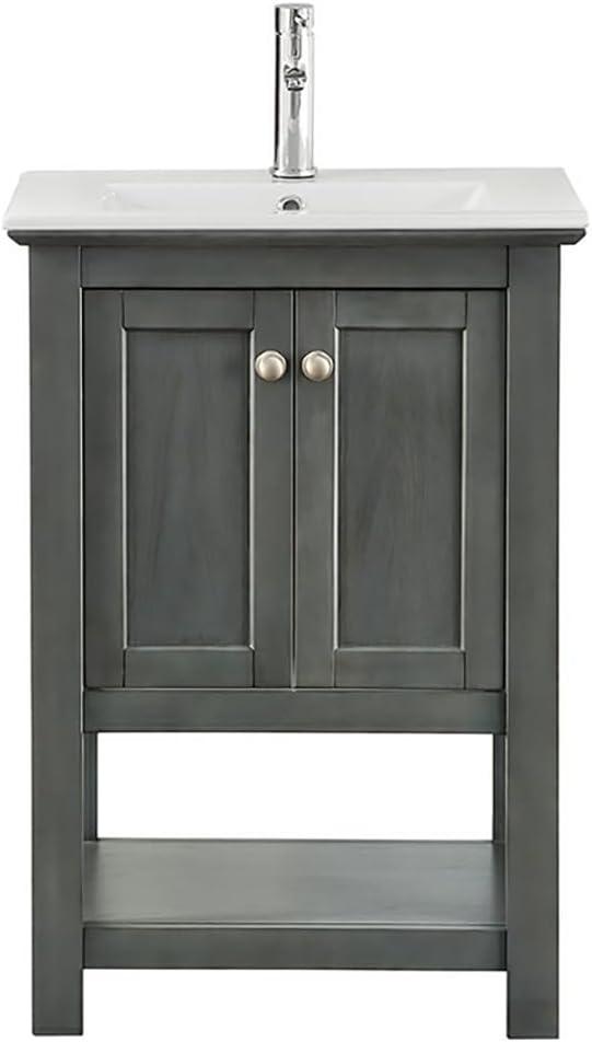 Manchester 30" Freestanding Single Sink Bathroom Vanity with Integrated Sink (Faucet Not Included)