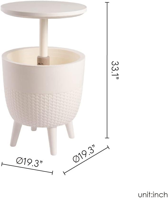 Cancun Resin Outdoor 2-In-1 Side Table and Cooler