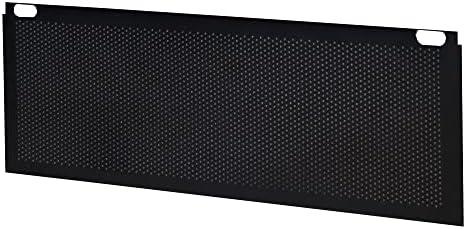 Black Perforated Metal 48" Desk Modesty Panel