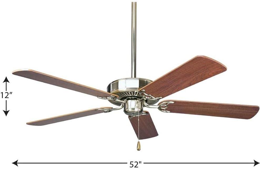 Progress Lighting Air Pro 52 Air Pro 52" 5 Blade Indoor Ceiling Fan - Nickel