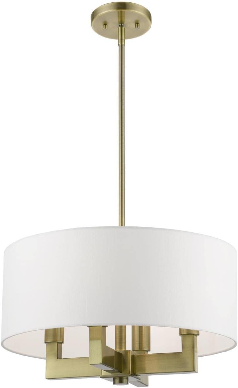 Livex Lighting Cresthaven 4 - Light Chandelier in  Antique Brass