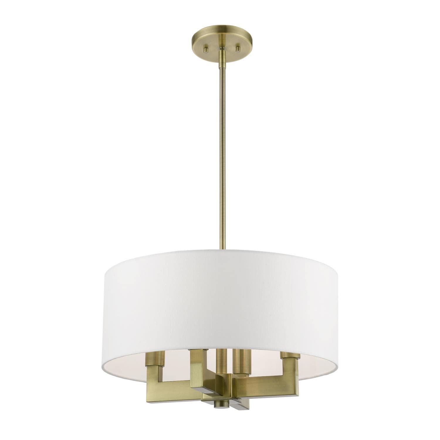 Livex Lighting Cresthaven 4 - Light Chandelier in  Antique Brass