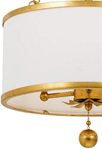 Crystorama Lighting Broche 3 - Light Chandelier in  Antique Gold