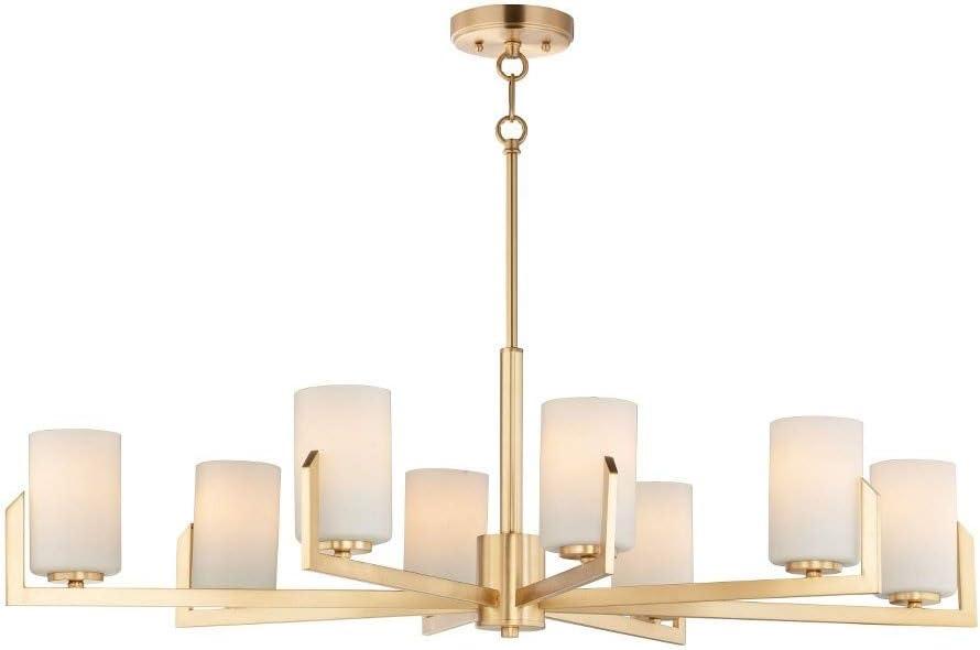 21288SWSBR-Maxim Lighting-Dart-Eight Light Chandelier-28 Inches wide by 13.5 inches high-Satin Brass Finish    -Traditional Installation